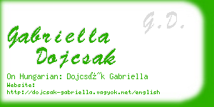 gabriella dojcsak business card